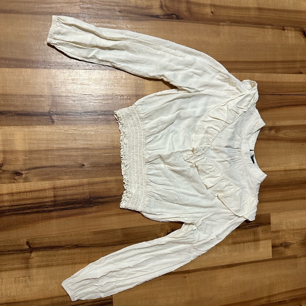 Wild Fable white blouse cropped top